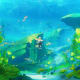 Genshin Impact Fontaine underwater.